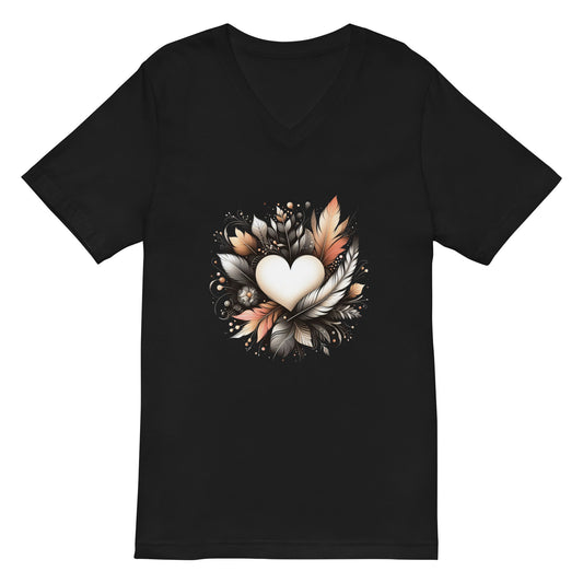 "MOM"S HEARTBEAT" Mother's Day Womans V-Neck T-Shirt