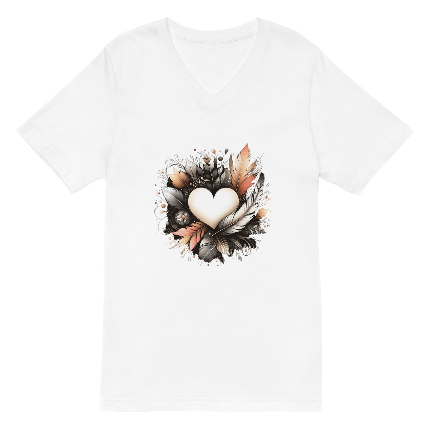 "MOM"S HEARTBEAT" Mother's Day Womans V-Neck T-Shirt